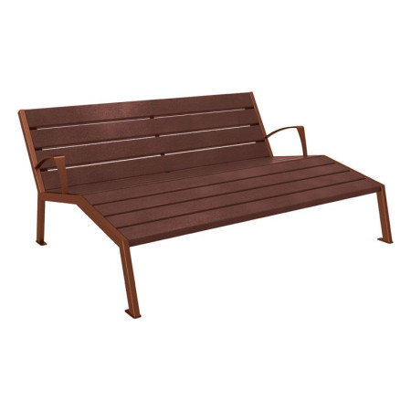 Chaise longue urbaine en plastique recyclé Chaise longue urbaine en plastique recyclé