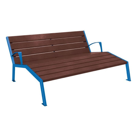 Chaise longue urbaine en plastique recyclé Chaise longue urbaine en plastique recyclé