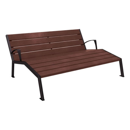Chaise longue urbaine en plastique recyclé Chaise longue urbaine en plastique recyclé
