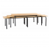 Banc empilable dessus 3 lattes pins vernis. Finition peinture époxy Banc empilable dessus 3 lattes pins vernis. Finition peinture époxy