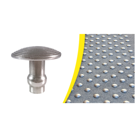 Lot de 250 clous podotactiles d'éveil de vigilance à frapper Lot de 250 clous podotactiles d'éveil de vigilance à frapper