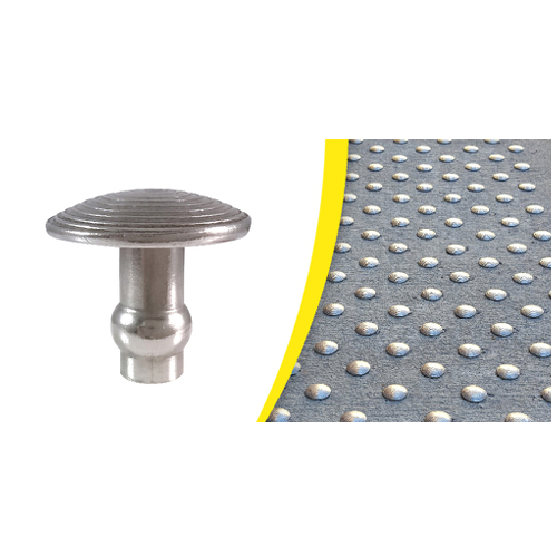 Lot de 250 clous podotactiles d'éveil de vigilance à frapper