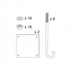 Kit de pose pour portique et demi-portique