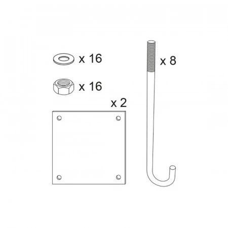 Kit de pose pour portique et demi-portique