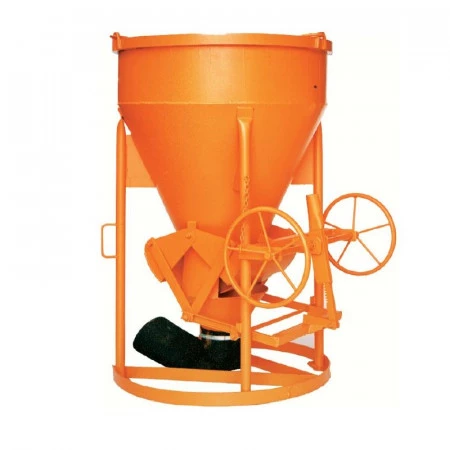 Benne à tuyau cylindro-conique, droite et légère. Vol. 150 à 1000 L Benne à tuyau cylindro-conique, droite et légère. Vol. 150 à 1000 L