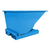 Benne auto-basculante à copeaux bleue Benne auto-basculante à copeaux bleue