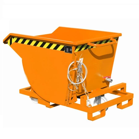 Benne à copeaux avec roulettes type SKM. RAL 2000 jaune orangé Benne à copeaux avec roulettes type SKM. RAL 2000 jaune orangé
