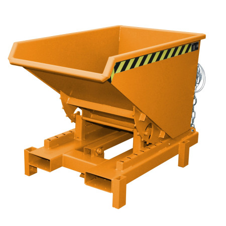 Benne Bauer modèle SK. Coloris orange RAL 2000 Benne Bauer modèle SK. Coloris orange RAL 2000