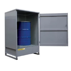 Box de rétention acier avec porte - 1 fût
