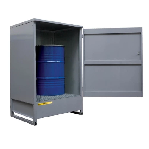 Box de rétention acier avec porte - 1 fût