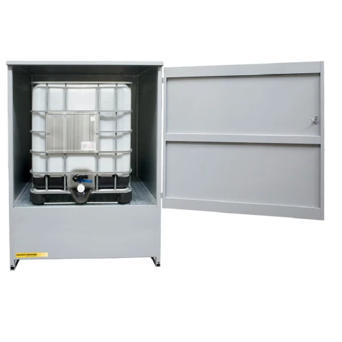 Box de rétention acier avec porte - 1 IBC