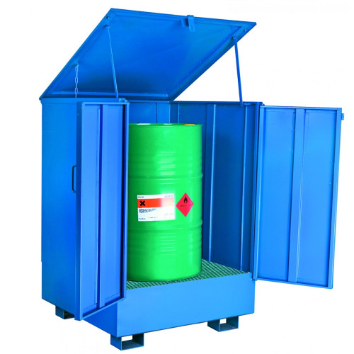 Box de rétention acier avec portes - de 1 à 2 fûts