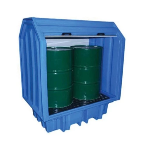 Box de rétention fermé en polyéthylène - 2 fûts