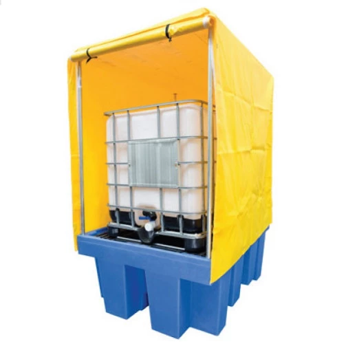 Box de rétention plastique avec bâche - 1IBC