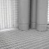 Fond en caillebotis galvanisé spécifique, adapté lors d'un positionnement sur des surfaces non planes Fond en caillebotis galvanisé spécifique, adapté lors d'un positionnement sur des surfaces non planes