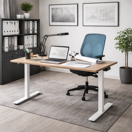 Test : bureau assis debout électrique ErGear, réglage hauteur et 2 moteurs Test : bureau assis debout électrique ErGear, réglage hauteur et 2 moteurs