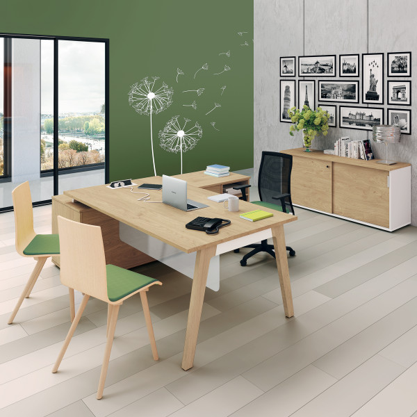 Monarchie kort formaat Bureau design pour manager - Avec ou sans console | Bureaux professionnels  | Axess Industries