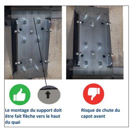 Butoir de quai fixe en acier zingué blanc avec amortisseur caoutchouc Butoir de quai fixe en acier zingué blanc avec amortisseur caoutchouc