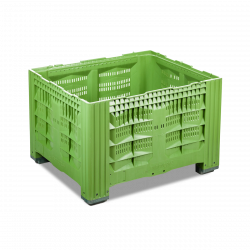 Caisse palette plastique aérée 1200 x 1000