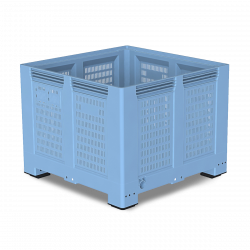Caisse palette plastique ajourée renforcée gd volume 1200 x 1200