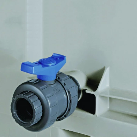 Robinet à sphère pour caisse palette plastique