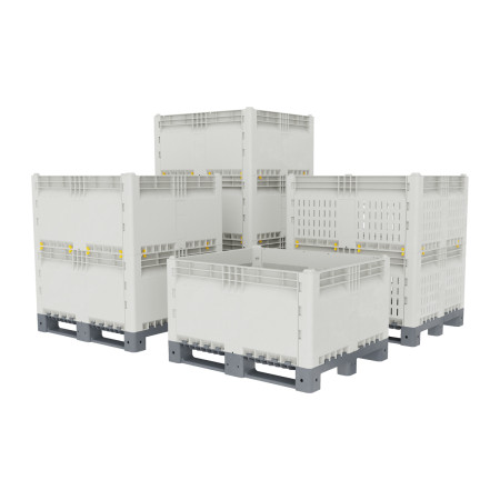 Caisse palette plastique démontable ajourée 1200 x 1000 Caisse palette plastique démontable ajourée 1200 x 1000