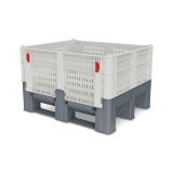 Caisse palette plastique pliable ajourée haute résistance 1200 x 1000 Caisse palette plastique pliable ajourée haute résistance 1200 x 1000