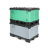 Caisse palette plastique pliable souple avec trappe 1200 x 800 Caisse palette plastique pliable souple avec trappe 1200 x 800