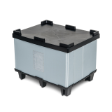 Caisse palette plastique pliable souple avec trappe 800 x 600 Caisse palette plastique pliable souple avec trappe 800 x 600