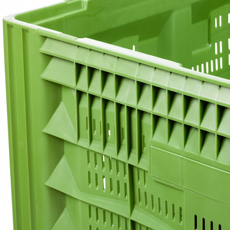 Caisse palette plastique ajourée grand volume 1200 x 1200 Caisse palette plastique ajourée grand volume 1200 x 1200