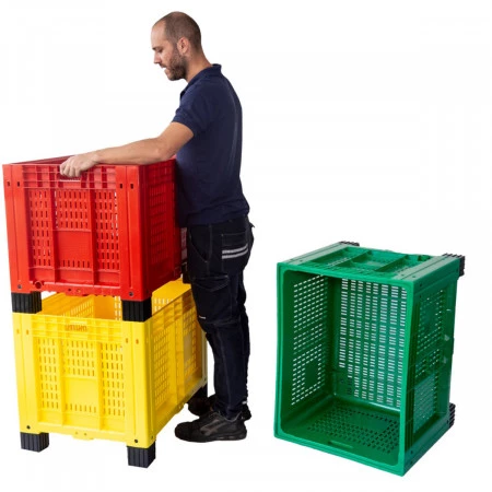 Caisse palette plastique ajourée légère 800 x 600 Caisse palette plastique ajourée légère 800 x 600