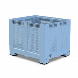 Caisse palette plastique ajourée renforcée haute 1200 x 1000