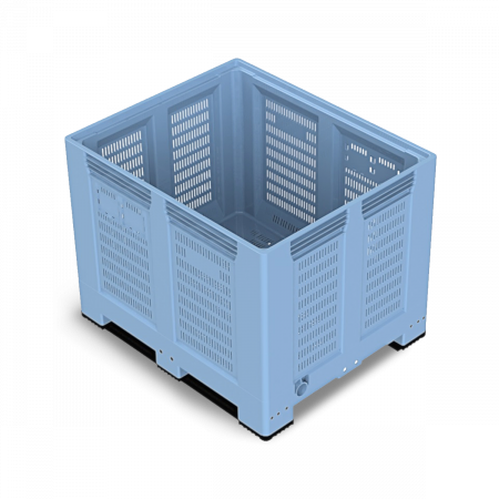 Caisse palette plastique ajourée renforcée haute 1200 x 1000 Caisse palette plastique ajourée renforcée haute 1200 x 1000