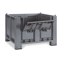 Caisse palette plastique avec trappe d'accès 1200 x 800 - 600 L