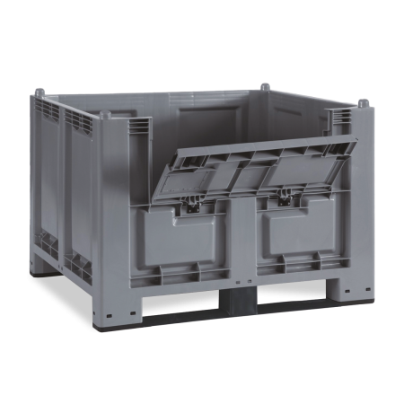 Caisse palette plastique avec trappe d'accès 1200 x 800 - 600 L Caisse palette plastique avec trappe d'accès 1200 x 800 - 600 L