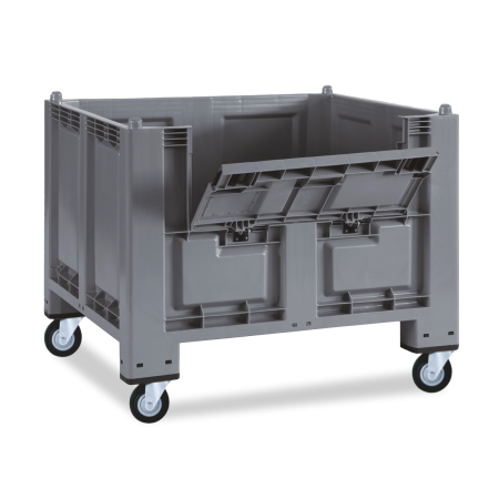 Caisse palette plastique avec trappe d'accès 1200 x 800 - 600 L Caisse palette plastique avec trappe d'accès 1200 x 800 - 600 L