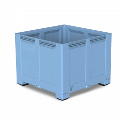 Caisse palette plastique pleine renforcée gd volume 1200 x 1200