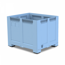 Caisse palette plastique pleine renforcée haute 1200 x 1000