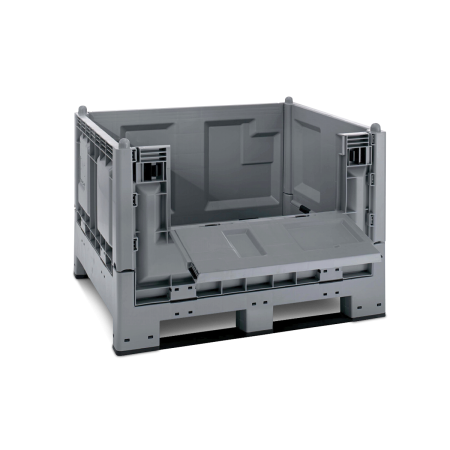 Caisse palette plastique pliable avec porte 1200 x 1000 Caisse palette plastique pliable avec porte 1200 x 1000