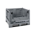 Caisse palette plastique pliable avec porte 1200 x 1000 Caisse palette plastique pliable avec porte 1200 x 1000