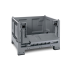 Caisse palette plastique pliable avec porte 1200 x 1000 Caisse palette plastique pliable avec porte 1200 x 1000