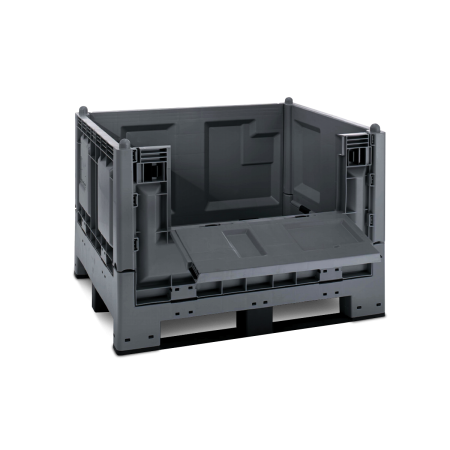 Caisse palette plastique pliable avec porte 1200 x 1000 Caisse palette plastique pliable avec porte 1200 x 1000