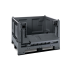 Caisse palette plastique pliable avec porte 1200 x 1000 Caisse palette plastique pliable avec porte 1200 x 1000