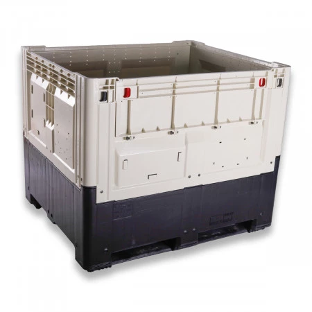 Caisse palette plastique pliable Smartbox Grande hauteur à trappe d'accès 1200 x 1000 Caisse palette plastique pliable Smartbox Grande hauteur à trappe d'accès 1200 x 1000