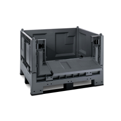 Caisse palette plastique recyclé pliable avec porte 1200 x 1000