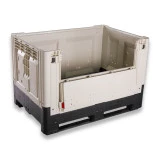 Caisse palette pliable Smartbox avec trappe d'accès 1200 x 800 Caisse palette pliable Smartbox avec trappe d'accès 1200 x 800