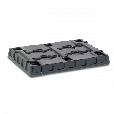 Couvercle de protection pour caisse palette plastique et coiffe de palette plastique