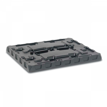 Couvercle de protection pour caisse palette plastique et coiffe de palette plastique Couvercle de protection pour caisse palette plastique et coiffe de palette plastique
