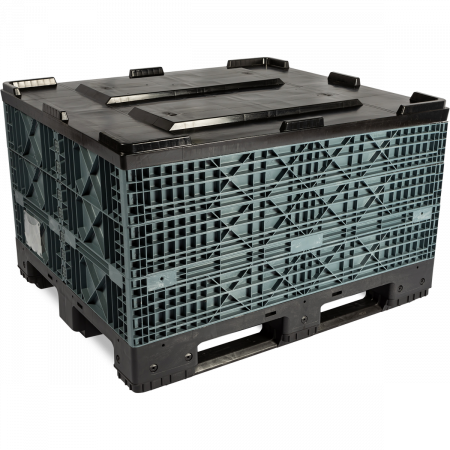 Couvercle de protection pour caisse palette plastique et palette plastique en PEHD. Couvercle de protection pour caisse palette plastique et palette plastique en PEHD.