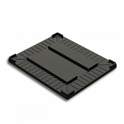 Couvercle pour caisse palette plastique renforcée 1200 x 1000